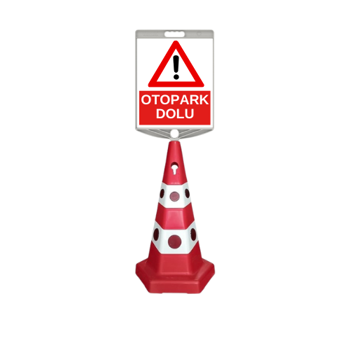 Otopark Dolu Levhalı Kedi Gözlü Reklam Konisi Ağırlıklı Otopark Dolu Levhalı Kedi Gözlü Reklam Konisi Ağırlıklı