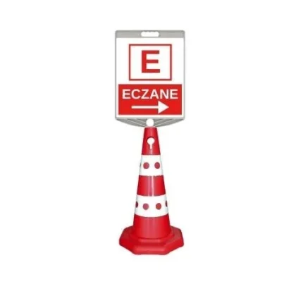 Eczane Levhalı Benekli Reklam Konisi