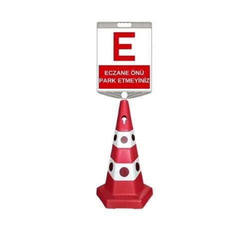 Eczane Önü Park Etmeyiniz Levhalı Kedi Gözlü Reklam Konisi Ağırlıklı Eczane Önü Park Etmeyiniz Levhalı Kedi Gözlü Reklam Konisi Ağırlıklı