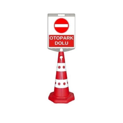 Otopark Dolu Levhalı Benekli Reklam Konisi