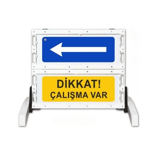 Katlanır Uyarı Levhalı Bariyer Dikkat Çalışma Var Katlanır Uyarı Levhalı Bariyer Dikkat Çalışma Var