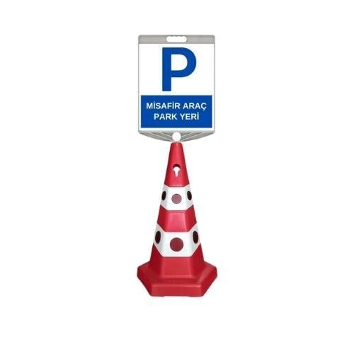 Misafir Araç Park Yeri Levhalı Kedi Gözlü Reklam Konisi Ağırlıklı Misafir Araç Park Yeri Levhalı Kedi Gözlü Reklam Konisi Ağırlıklı