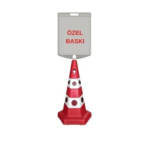 Özel Baskı Plastik Levhalı Kedi Gözlü Reklam Konisi Özel Baskı Plastik Levhalı Kedi Gözlü Reklam Konisi