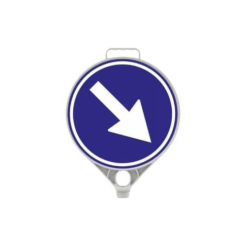Sağa Yönlendirme Levhası Yuvarlak Plastik Levha Plastik Uyarı Levhası Sağa Yönlendirme Levhası Yuvarlak Plastik Levha Plastik Uyarı Levhası