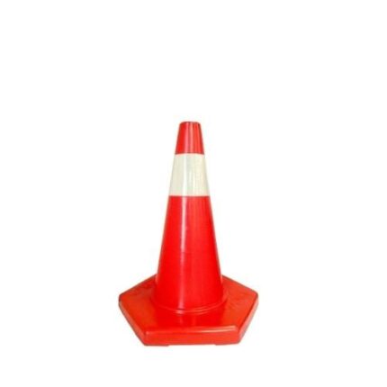 Tek Reflektifli 50 cm PVC Trafik Konisi
