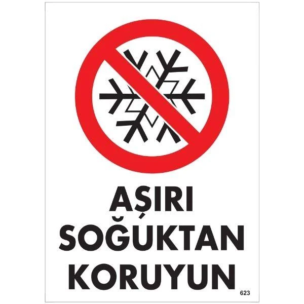 Aşırı Soğuktan Koruyun Uyarı Levhası blank