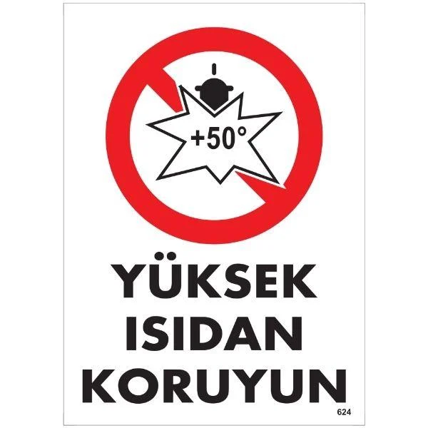 Yüksek Isıdan Koruyun Uyarı Levhası blank