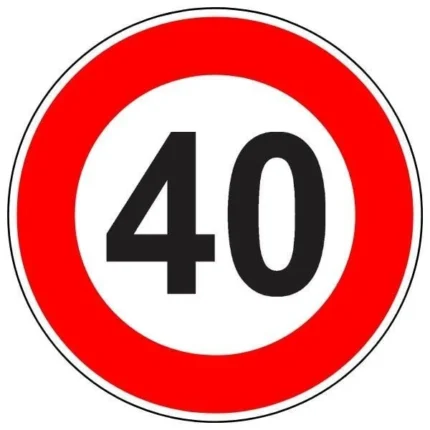 Azami Hız Sınırlaması 40 km Levhası TT-29