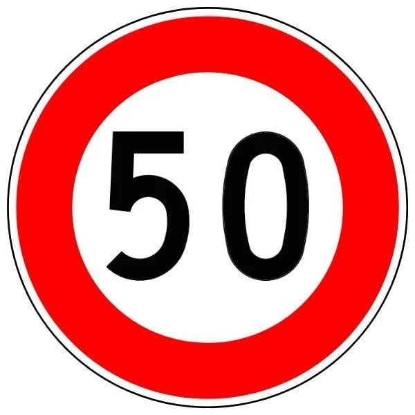Azami Hız Sınırlaması 50 km Levhası TT-29 Azami Hız Sınırlaması 50 km Levhası TT-29