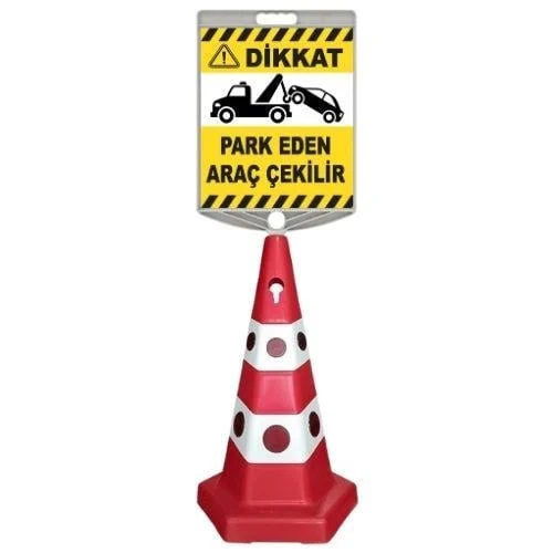 Dikkat Park Eden Araç Çekilir Levhalı Kedi Gözlü Reklam Konisi Dikkat Park Eden Araç Çekilir Levhalı Kedi Gözlü Reklam Konisi