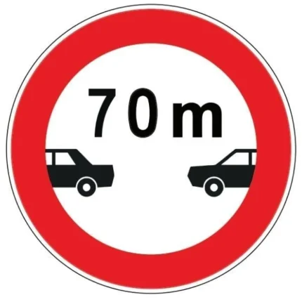 Öndeki Taşıt 70 Metreden Daha Yakın Takip Edilemez Levhası TT-25