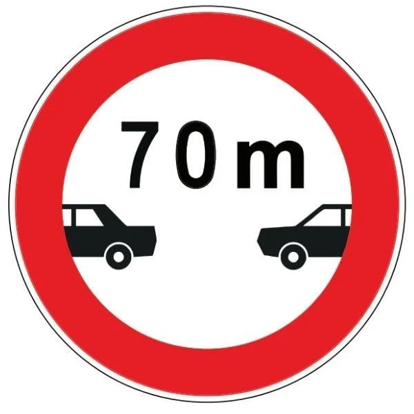 Öndeki Taşıt 70 Metreden Daha Yakın Takip Edilemez Levhası TT-25 Öndeki Taşıt 70 Metreden Daha Yakın Takip Edilemez Levhası TT-25