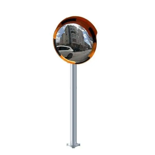 60 cm Trafik Güvenlik Aynası Ve 3 Metre Flanşlı Direk Set 60 cm Trafik Güvenlik Aynası Ve 3 Metre Flanşlı Direk Set