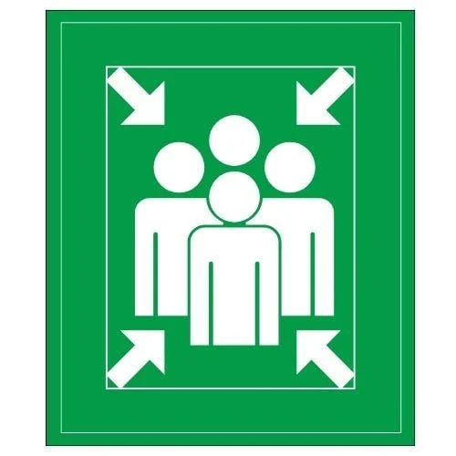 Acil Toplanma Yeri Sticker Yapışkanlı Etiket blank