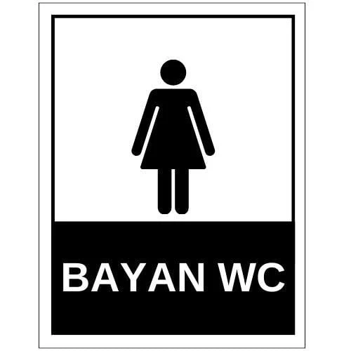 Bayan Wc Sticker Yapışkanlı Etiket blank