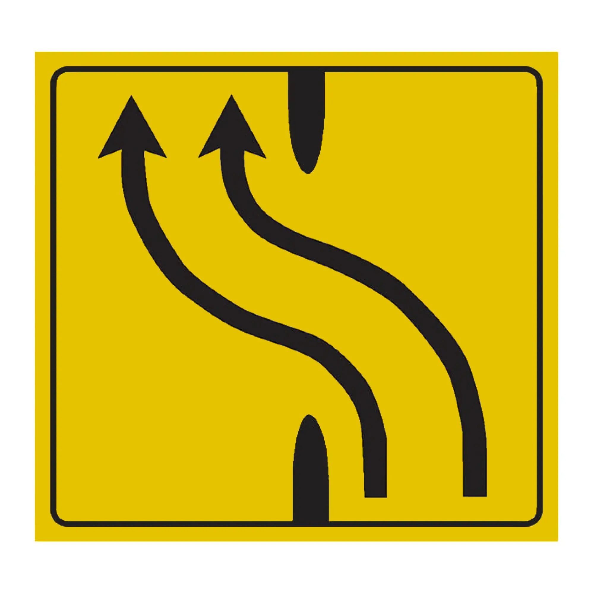 Çift Şeritli Yol Sola Şerit Aktarım Levhası Şerit Düzenleme Tabelası İşareti YB-7c Çift Şeritli Yol Sola Şerit Aktarım Levhası Şerit Düzenleme Tabelası İşareti YB-7c