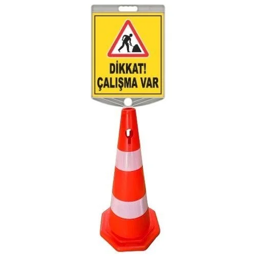 Dikkat Çalışma Var Levhalı Duba Dikkat Çalışma Var Levhalı Duba