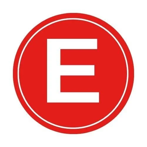 Eczane E Logo Sticker Yapışkanlı Etiket blank