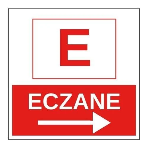 Eczane Sağ Ok Sticker Yapışkanlı Etiket blank