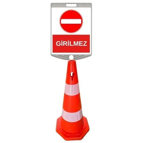 Girilmez Uyarı Levhalı Duba blank