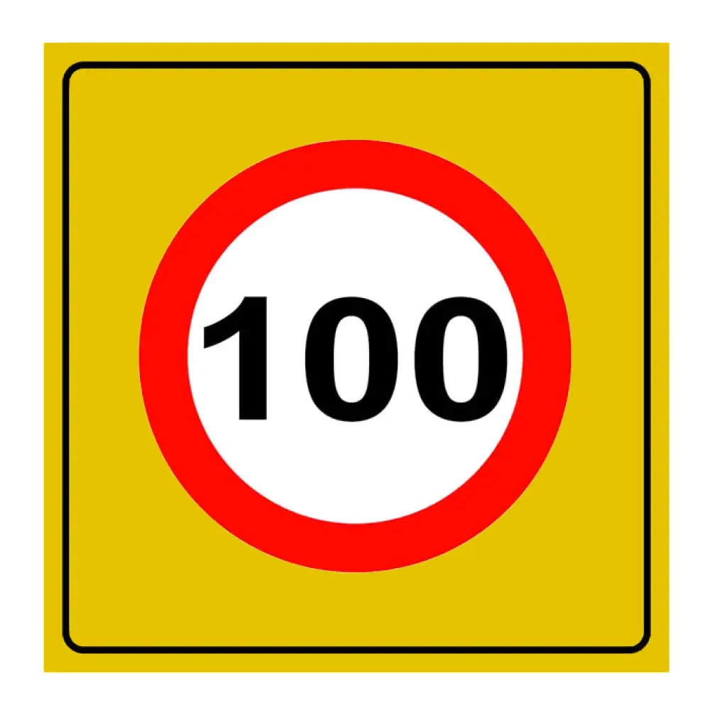 Hız Sınırı Tabela Azami Hız Sınırlaması 100 km Levhası Yol Bakım TT-29 Hız Sınırı Tabela Azami Hız Sınırlaması 100 km Levhası Yol Bakım TT-29
