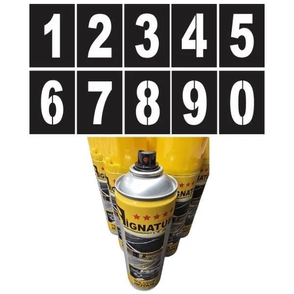 Rakam Boyama Şablonu ve 500 ml. Sprey Boya Seti Rakam Boyama Şablonu ve 500 ml. Sprey Boya Seti