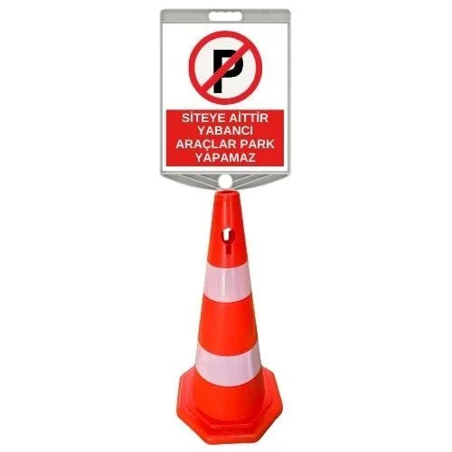 Siteye Aittir Yabancı Araçlar Park Yapamaz Levhalı Duba blank