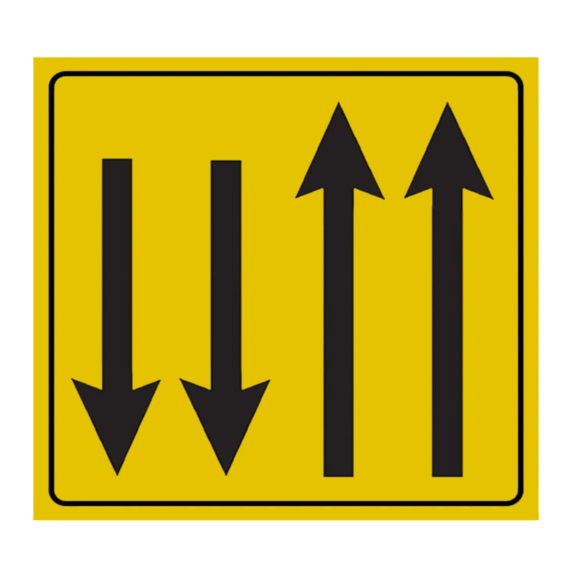 Yol İşareti İki Şerit Gidiş İki Şerit Geliş Levhası Şerit Düzenleme Tabelası YB-6d Yol İşareti İki Şerit Gidiş İki Şerit Geliş Levhası Şerit Düzenleme Tabelası YB-6d
